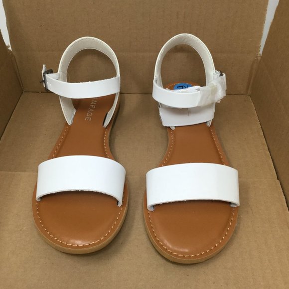 Women's Rampage Open Toe Ankle Strap Sandals, White MACI size 7.5M - Picture 9 of 10